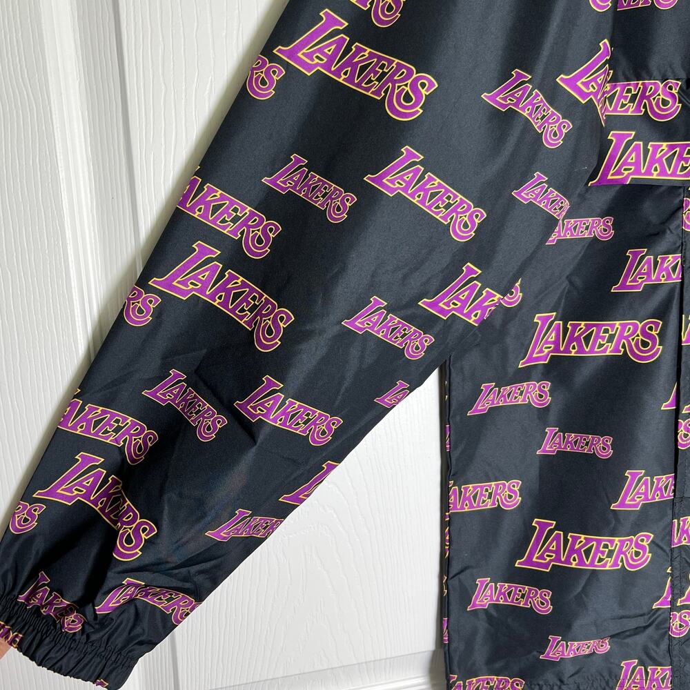 Fanatics Los Angeles Lakers All-Over Print Half Zip Hoodie Anorak Jacket XLT NWT - Picture 5 of 9